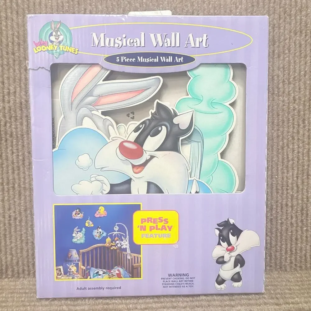 Vintage Baby Looney Tunes Wall Hangings Set of 4